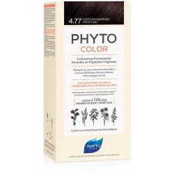 Phytocolor 4,77 Castano Marrone Intenso Latte + Crema + Maschera + 1 Paio Di Guanti